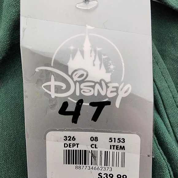 Disney Green Button Down Shirt for Kids - Picture 7 of 10